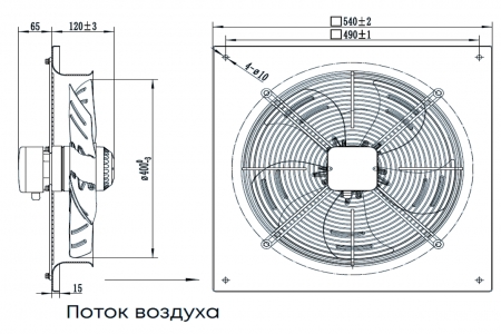 Осевой вентилятор низкого давления ZernAir SUNAXIS 400