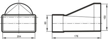 Переход прямой ERA 620СП15КП 204х60 d150