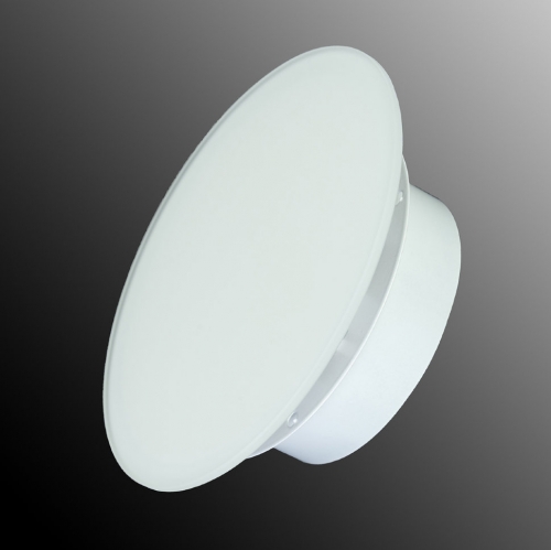 Тонкий бесшумный вытяжной вентилятор для ванной Mmotors ММР 100 глянцевое стекло круг белый