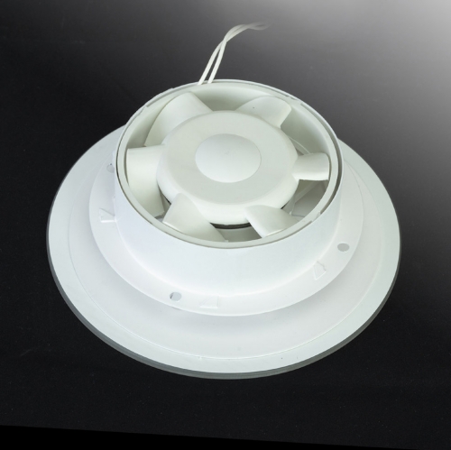 Тонкий бесшумный вытяжной вентилятор для ванной Mmotors ММР 100 глянцевое стекло круг белый