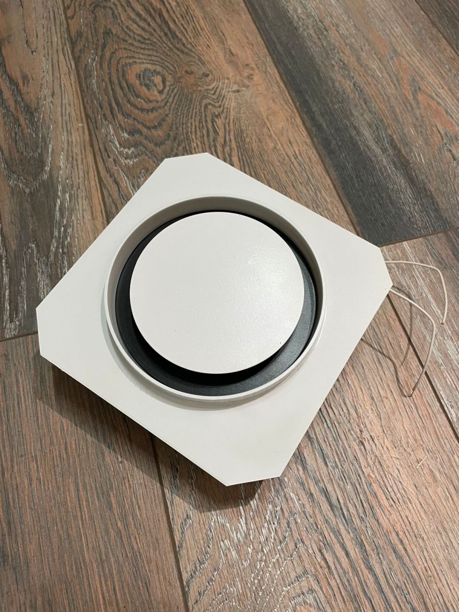 Теневой магнитный диффузор с вентилятором под плитку 100 мм