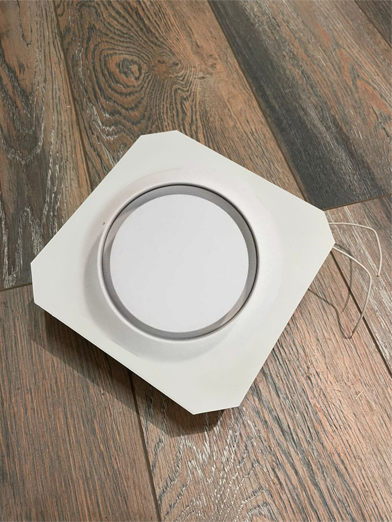 Теневой магнитный диффузор с вентилятором для потолков из гипсокартона 100 мм белый