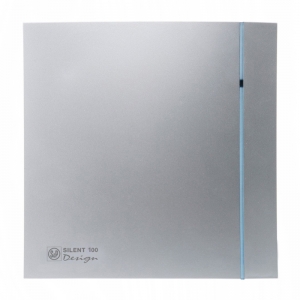 Вентилятор накладной Soler & Palau Silent 100 CHZ Design ECOWATT Silver (таймер, датчик влажности)