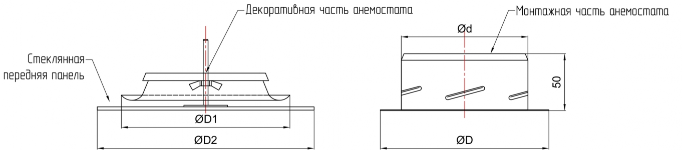 Анемостат-диффузор дизайнерский AIRG 125 (круг) RAL 7006