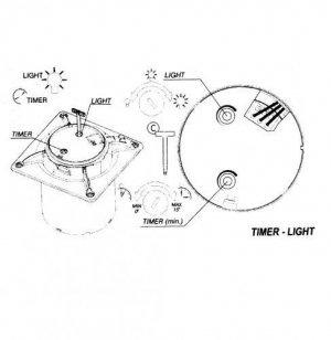 Накладной вентилятор Cata E 100 GLT Light (LED подсветка, Таймер) + обратный клапан