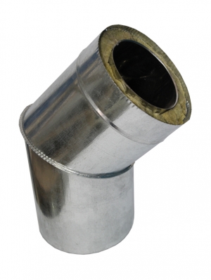 Сэндвич отвод 45° 160/240 (цинк 0,5 / цинк 0,5)