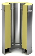 Сэндвич труба 160/240 0,5м (нерж 0,5 / цинк 0,5)