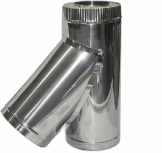 Сэндвич тройник 45° У-образный 300/380 (нерж 1 / нерж 0,5)