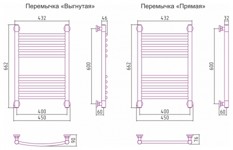 Полотенцесушитель водяной Сунержа Богема+ 600x400