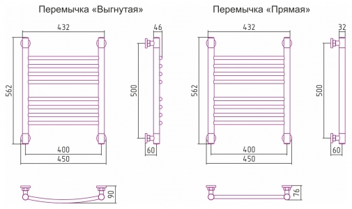 Полотенцесушитель водяной Сунержа Богема+ 500x400