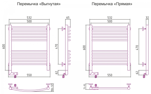 Полотенцесушитель электрический Сунержа Богема 2.0 600x500