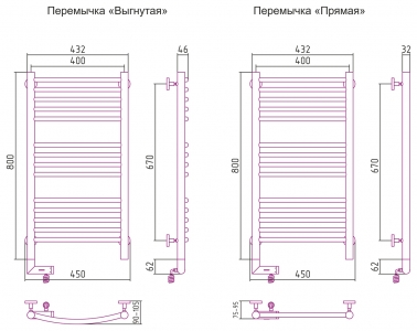 Полотенцесушитель электрический Сунержа Богема 2.0 800x400