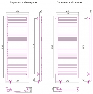 Полотенцесушитель электрический Сунержа Богема 2.0 1200x400