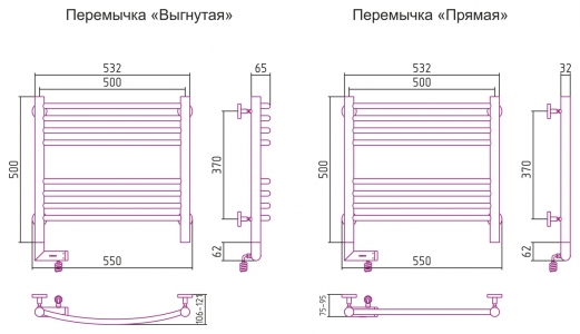 Полотенцесушитель электрический Сунержа Богема 2.0 500x500