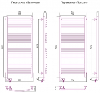 Полотенцесушитель электрический Сунержа Богема 2.0 1200x500