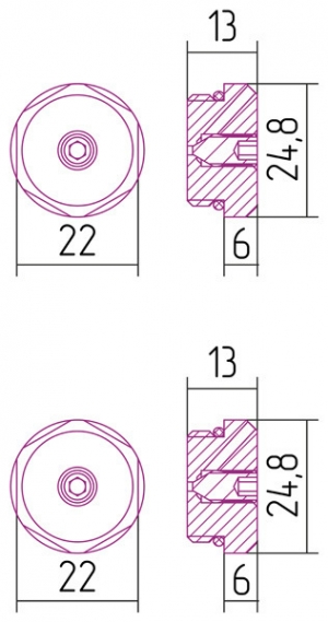 Спускной клапан (d 25 мм / G 1/2" НР / 2 шт.)