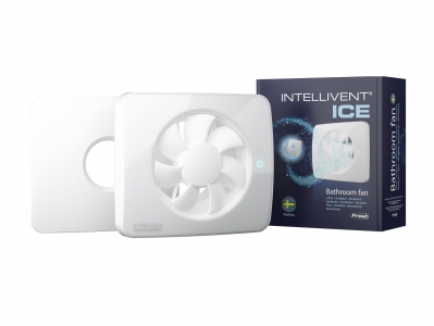 Вентилятор накладной FRESH Intellivent ICE (Управление по Bluetooth, таймер, датчик влажности, программируемый, LED-подсветка)