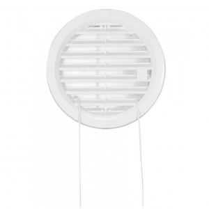 Решетка вентиляционная пластиковая с клапаном Haco VM Ø110 Белый