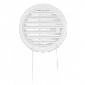 Решетка вентиляционная пластиковая с клапаном Haco VM Ø125 Белый