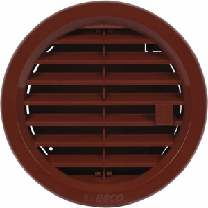 Решетка вентиляционная пластиковая с клапаном Haco VM Ø125 Коричневый
