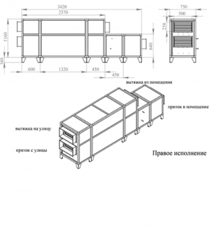 Приточно-вытяжная установка Breezart 2000 Lux RP W PB