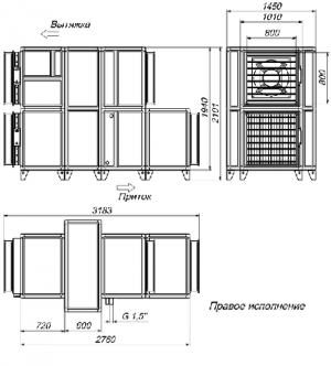 Приточно-вытяжная установка Breezart 8000 Aqua RR