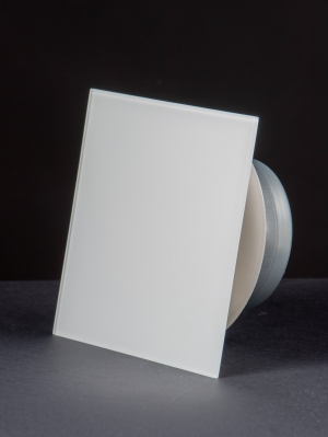 Анемостат со стеклянной внешней частью FOZA D 125 мм. Матовое стекло 180х180 мм. Цвет Белый RAL 9003